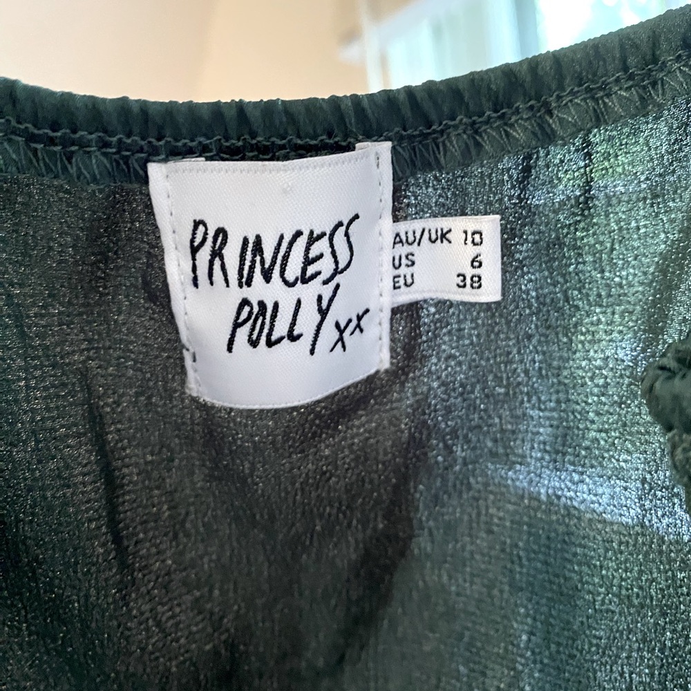 Princess Polly Green Mini Wrap Dress
